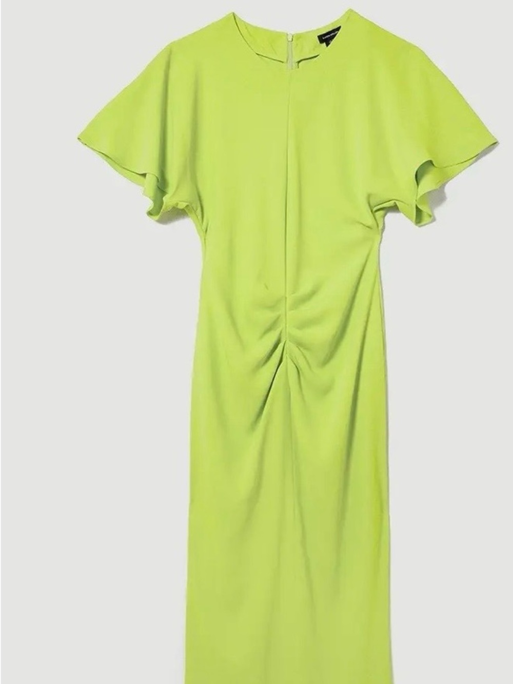 Karen Millen Ruched Front Crepe Midi Dress